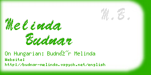 melinda budnar business card